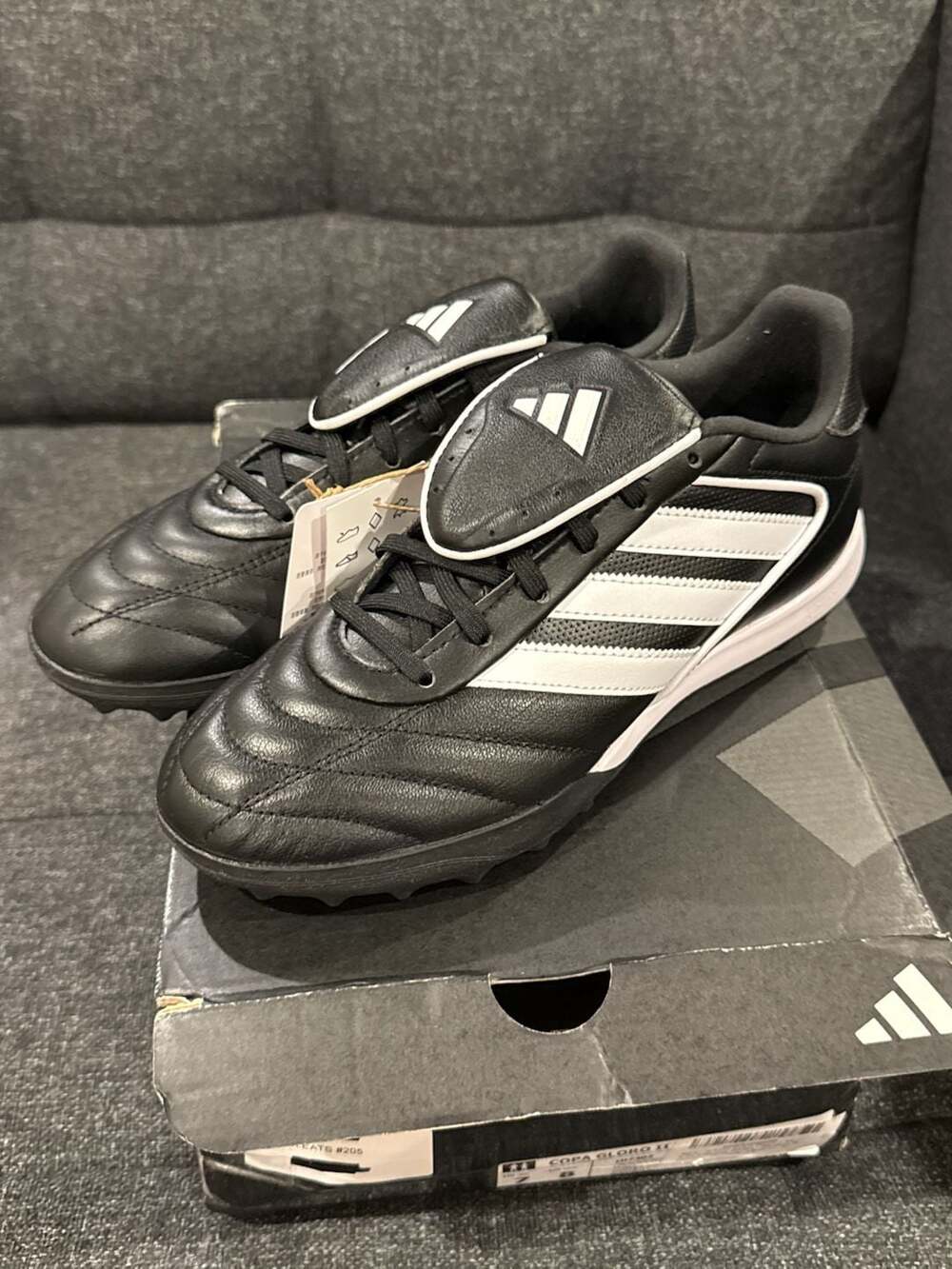 Adidas Copa Gloro II TF Turf Soccer Shoes - Core Black/Cloud White (IH7302) - 7M
